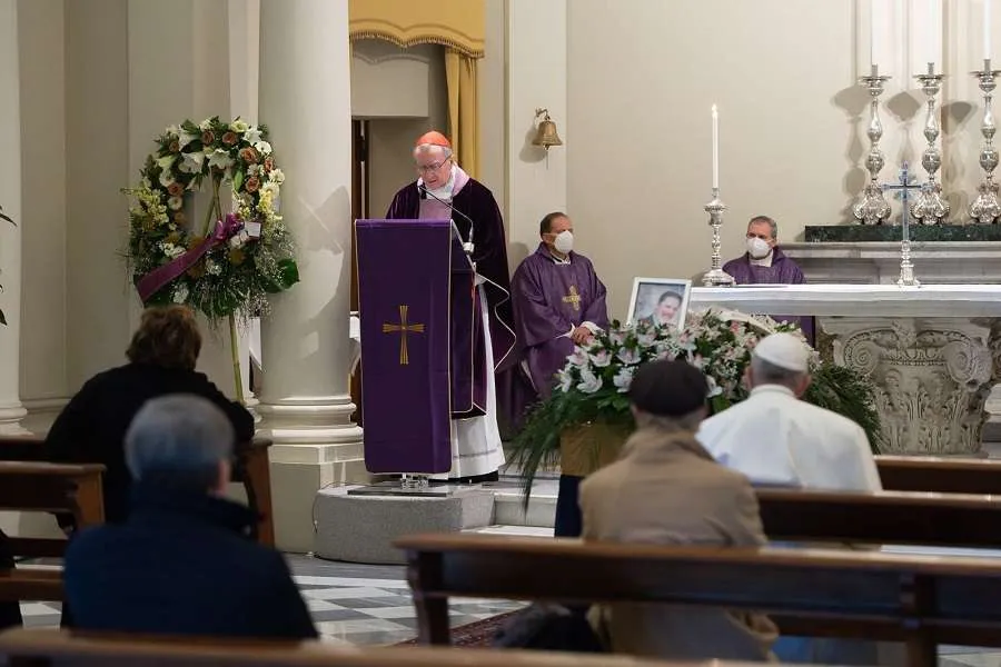 Funeral of Dr. Fabrizio Soccorsi Jan. 26, 2021. Credit: Vatican Media/CNA.