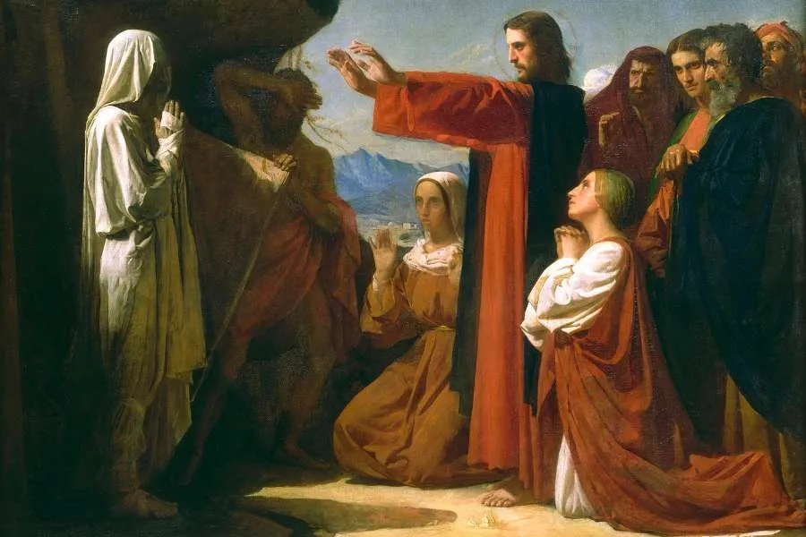 The Raising of Lazarus (1857), by Léon Joseph Florentin Bonnat. Public Domain.
