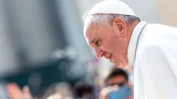 Pope Francis in St. Peter's Square Aug. 28, 2019. Credit: Daniel Ibanez/CNA.