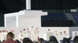 Pope Francis says Mass in Tokyo, Japan Nov. 25, 2019. Credit: Hannah Brockhaus/CNA.