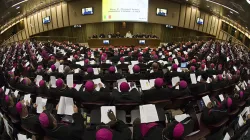 Synod on the Family meeting in the Synod Hall in Vatican City on Oct. 21, 2015. L’Osservatore Romano.