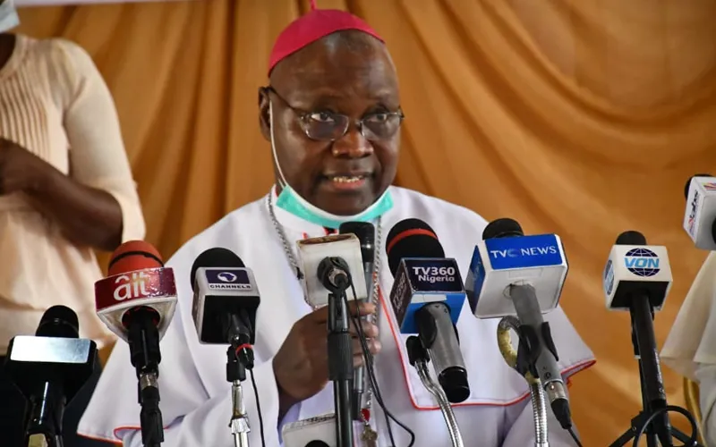 Archbishop Ignatius Kaigama of Abuja Archdiocese during the interactive session with Catholic Media practitioners in Abuja on 7 May 2021. Credit: Archdiocese of Abuja