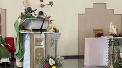 Archbishop Ignatius Kaigama during Mass at Our Lady Queen of Nigeria Pro-Cathedral of Abuja Archdiocese 14 February 2021 / Archbishop Ignatius Kaigama/Facebook Page