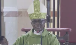 Archbishop Alfred Adewale Martins delivering his homily during the celebration of the new Legal Year Mass for the Association of Catholic Lawyers in Nigeria. Credit: Courtesy Photo
