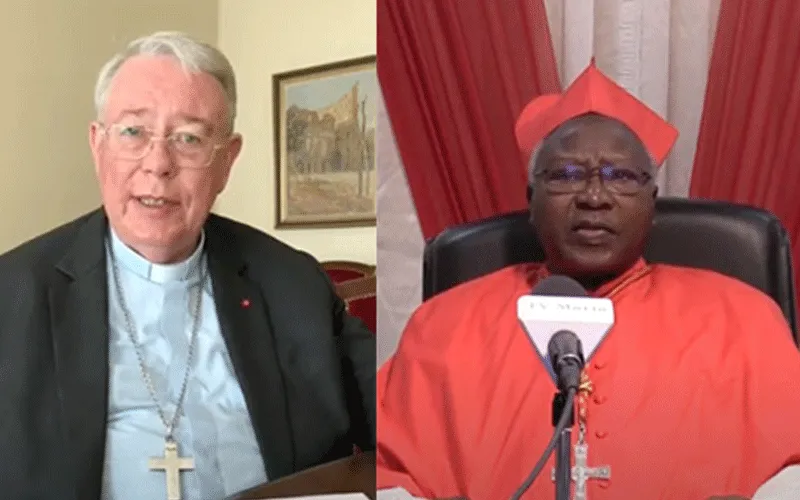 Jean-Claude Cardinal Hollerich of COMECE (left) and Philipp Cardinal Ouédraogo of SECAM (right) who have just issued a joint statement for a people-centered partnership ahead of the AU/EU summit in October.