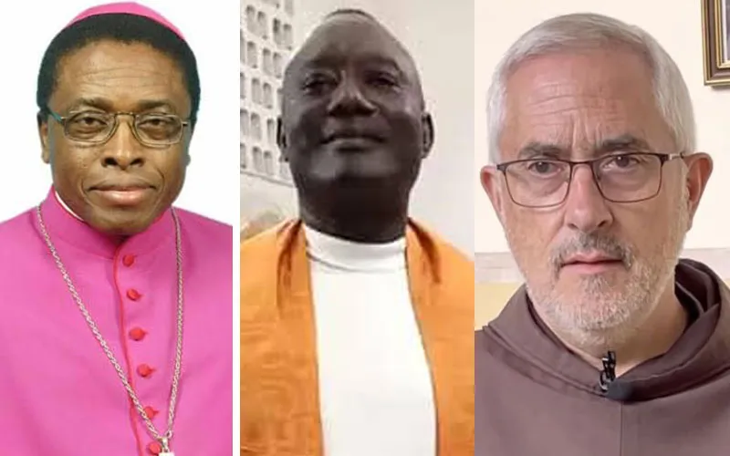 Bishop Denis Chidi Isizoh (left), Mons. Bob John Hassan Koroma (center) and Mons. Emilio Rocha Grande (right). Credit: Courtesy Photo