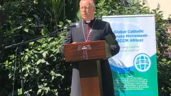 Archbishop Bert van Megen, Apostolic Nuncio in Kenya and South Sudan while presiding over the tree planting ceremony at the Global Catholic Climate Movement in Africa (GCCM Africa) offices within St. Jude Capuchin Friary in the Westlands area of Nairobi, Kenya. / GCCM Africa