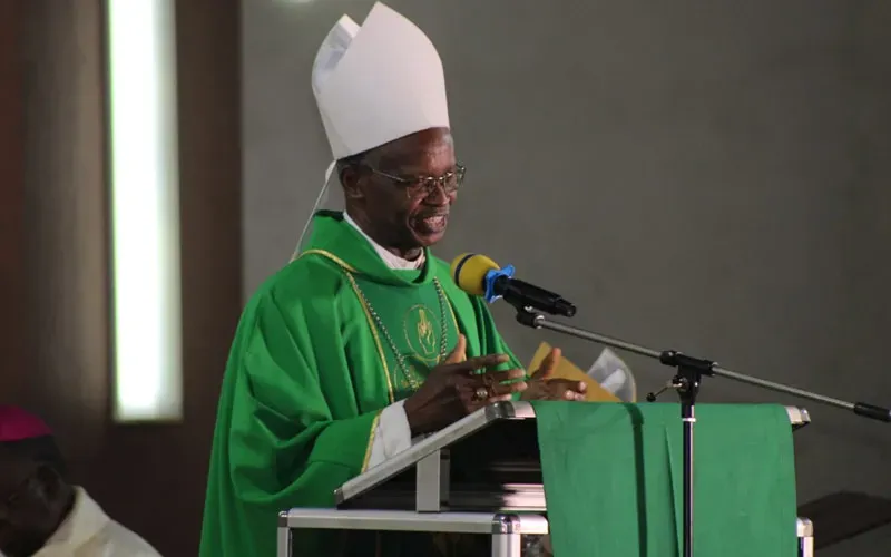 Richard Kuuia Cardinal Baawobr, speaking at the conclusion Mass of their 19th Plenary Assembly at the Holy Spirit Cathedral of the Archdiocese of Accra on 31 July 2022. Credit: ACI Africa