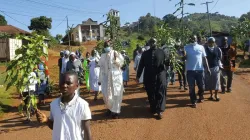 Bishop George Nkuo of Cameroon's Kumbo Diocese leading a peaceful march for peace in the Anglophone regions. / Kumbo Diocese/Facebook Page.