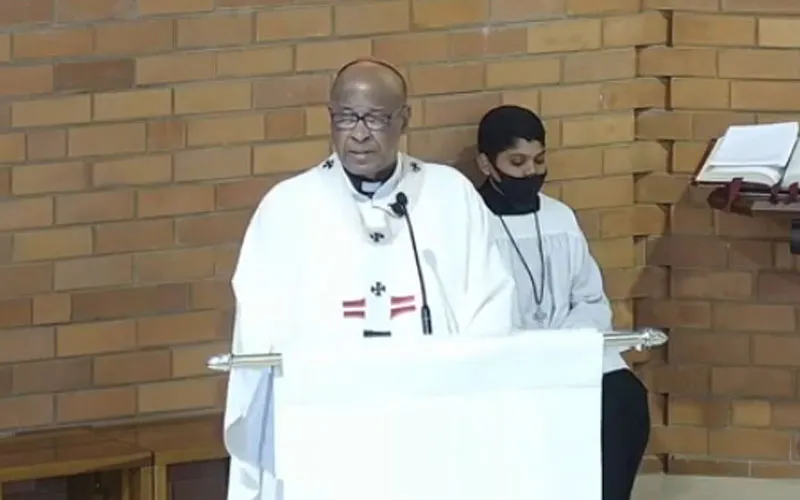 South Africa's Wilfrid Cardinal Napier of the Archdiocese of Durban during the Solemnity of St. Joseph Spouse of Mary Mother of God. / Parish of St. Joseph, Morningside