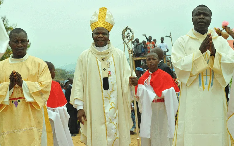 Dieudonné Cardinal Nzapalainga, Archbishop of Bangui, CAR, during Closing  Mass of Annual Pilgrimage to the Shrine of Our Lady of Ngoukomba, Saturday, December 7, 2019 / ACI Africa