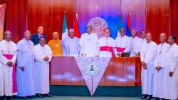 Members of the Catholic Bishops’ Conference of Nigeria (CBCN) with President Muhammadu Buhari. Credit: Courtesy Photo