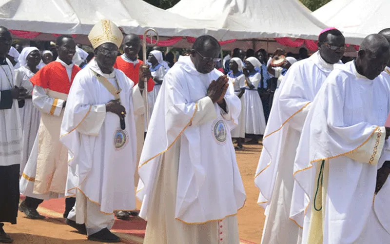 Archbishop Paulino Lukudu Loro during the Launch of the Cantenary celebration of the Archdiocese of Juba, South Sudan on Comboni Day