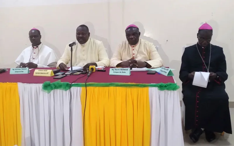 Members of the Episcopal Conference of Chad (CET) during a press conference to present their Christmas 2022 Message. Credit: CET