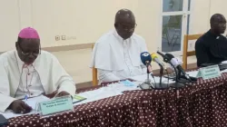 Bishop Joachim Kouraleyo Tarounga reading the Christmas message of Catholic Bishops in Chad. Credit: Archdiocese of N'Djamena