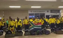 The 200 South African firefighters who were commissioned to Canada to help fight wildfires. Credit: Working on Fire