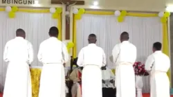 Screen grab of Deacons during the June 20 Priestly Ordination. Credit: Capuchin TV