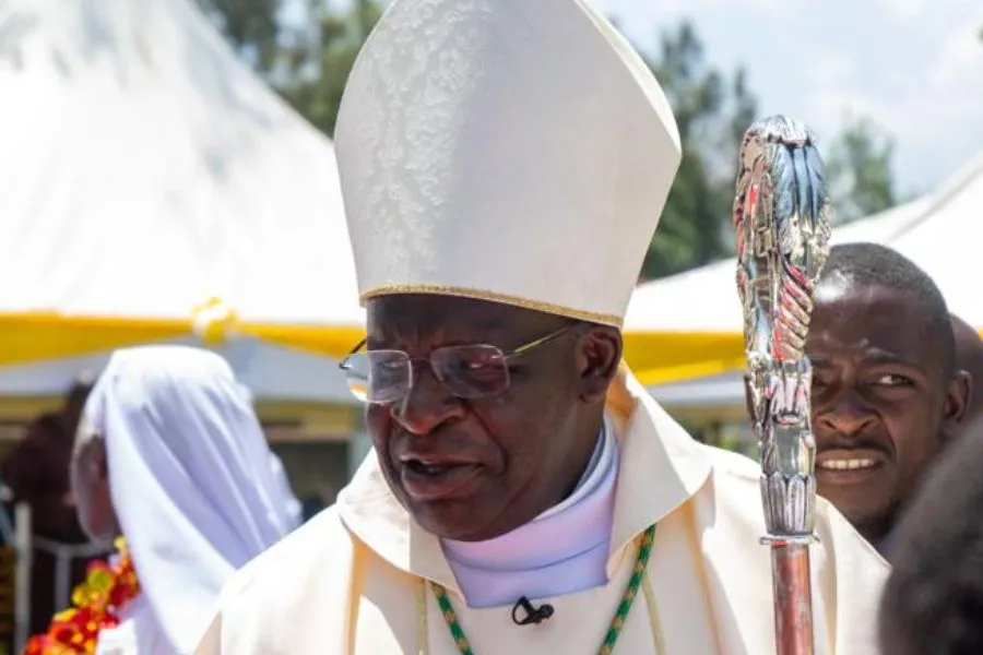 Bishop Mark Kadima during the Silver, Golden, and Diamond Jubilee celebration of 10 members of the Congregation of Sisters of Mary of Kakamega (SMK) on 28 August 2023 at Sacred Heart Mukumu Parish of Kakamega Diocese. Credit: FIAT Communications Centre