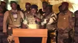 Screenshot of military officers in Gabon announcing that they had seized power. Credit: Gabon National Television