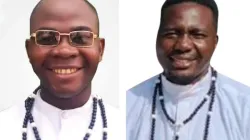 Fr. Paul Sanogo (left) and Seminarian Melchior Maharini (right) who were kidnapped from their community of Missionaries of Africa (M.Afr.) in Nigeria’s Catholic Diocese of Minna. Credit: Vatican Media