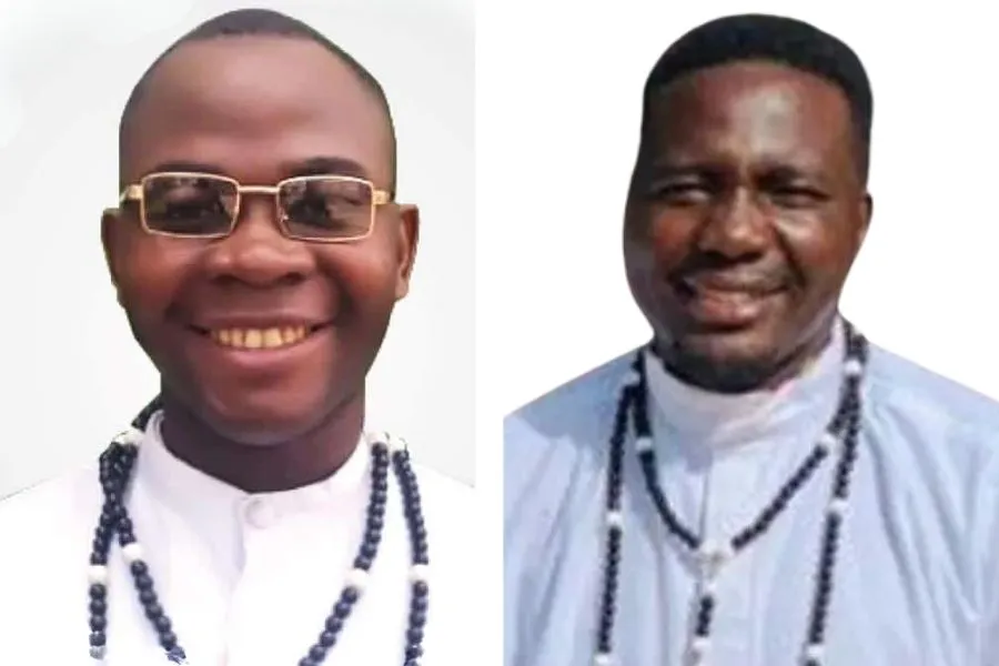Fr. Paul Sanogo (left) and Seminarian Melchior Maharini (right) who were kidnapped from their community of Missionaries of Africa (M.Afr.) in Nigeria’s Catholic Diocese of Minna. Credit: Vatican Media