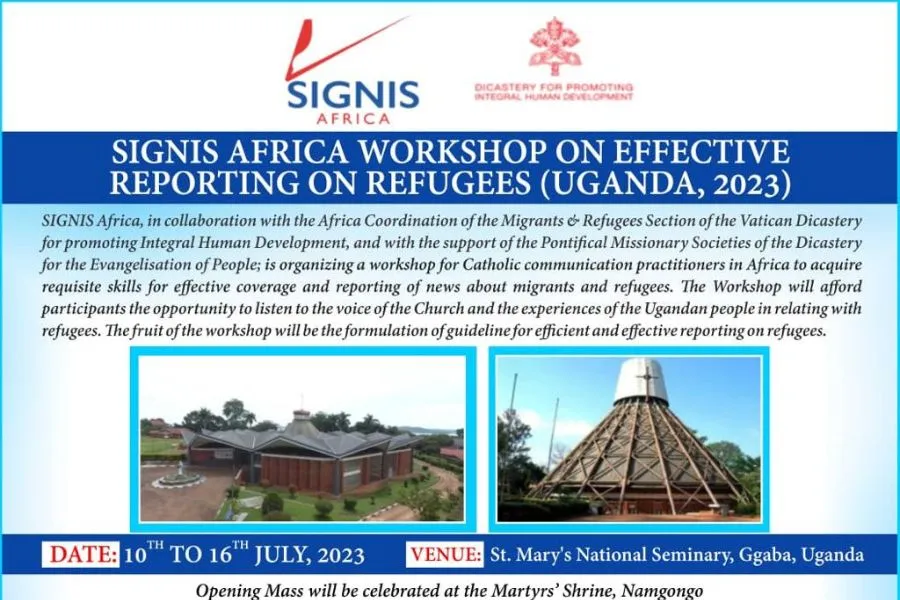 A poster announcing the SIGNIS Africa workshop on reporting on Refugees. Credit: SIGNIS Africa