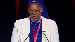 Sr. Agatha Ogochukwu Chikelue who was speaking during the opening of the June 13-15 Parliamentary Conference on Interfaith Dialogue: Working Together for Our Common Future in Marrakesh, Morocco. Credit: Courtesy Photo