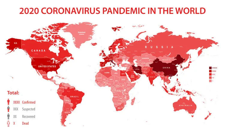 Statistics on COVID-19 cases in the world
