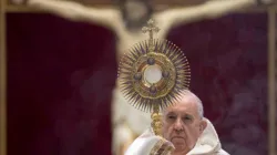 Eucharistic adoration following the pope's Corpus Christi Mass June 14, 2020. | Vatican Media/CNA.