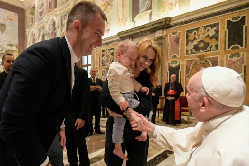 Pope Francis meets participants in an international conference of moral theology in the Vatican’s Clementine Hall, May 13, 2022. Vatican Media.