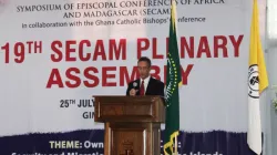 Sean Callahan, President and CEO of CRS addressing delegates at the 19th Plenary Assembly of the Symposium of Episcopal Conferences of Africa and Madagascar (SECAM). Credit: ACI Africa
