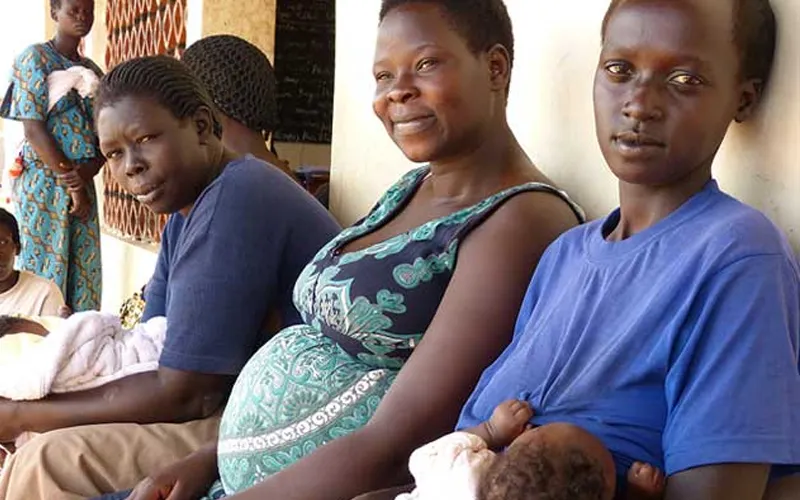 Some pregnant women and single mothers at Doctors with Africa CUAMM in Uganda. Credit: Doctors with Africa CUAMM