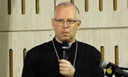 Archbishop Hubertus van Megen during the opening of the 10th edition of the Catholic Private Education Institutions Association-Kenya (CaPEIA-K) conference on Tuesday, 16 April 2024. Credit: Capuchin TV