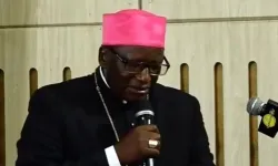 Bishop Paul Kariuki Njiru during the opening of the 10th edition of the Catholic Private Education Institutions Association-Kenya (CaPEIA-K) conference on Tuesday, 16 April 2024. Credit: Capuchin TV