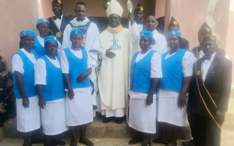 Newly initiated Members of the Knights of St. John International of Nigeria's Katsina Diocese in a group photograph with Bishop Gerald Mamman Musa. Credit: Catholic Diocese of katsina