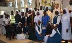 Archbishop Hubertus van Megen with Catholic communicators in the Archdiocese of Nairobi. Credit: ACI Africa
