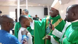 Archbishop Ignatius Ayau Kaigama administers the Sacrament of Confirmation at St. Donatus’ Pastoral Area, Sokale. Credit: Abuja Archdiocese