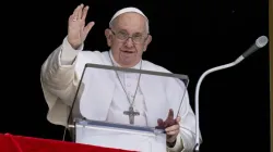 Pope Francis delivered an address before praying the Regina Caeli on Divine Mercy Sunday April 16, 2023. | Vatican Media