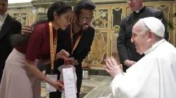 Pope Francis met participants in the Syro-Malabar Youth Leaders Conference on 18 June 2022. Credit: Vatican Media