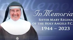 Sister Mary Regina of the Holy Angels, the first religious sister to join Mother Angelica’s monastery in Hanceville, Alabama, died July 22 at age 78 after a battle with cancer. | YouTube/EWTN July 24, 2023