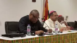 Emmanuel Habuka Bombande, Executive Director of the West Africa Network for Peacebuilding (WANEP) addressing delegates of the 19th Plenary Assembly of the Symposium of Episcopal Conference of Africa and Madagascar (SECAM). Credit: ACI Africa