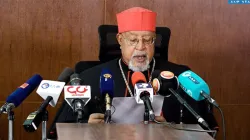 Berhaneyesus Demerew Cardinal Souraphiel of Addis Ababa Archdiocese in Ethiopia delivering his Easter 2023 message. Credit: Courtesy Photo
