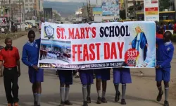 Pupils in procession during the feast day of St. Mary’s Primary School Ongata Rongai. Credit: St. Mary’s Primary School Ongata Rongai