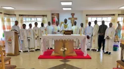 Fidei Donum priests in Kenya assemble for a photo after the completion of their annual meeting at the National Marian Shrine in Subukia, Kenya. Credit: PMS Kenya