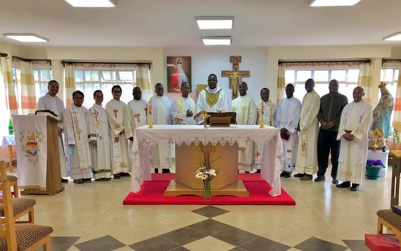 Fidei Donum priests in Kenya assemble for a photo after the completion of their annual meeting at the National Marian Shrine in Subukia, Kenya. Credit: PMS Kenya