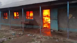 The boarding section of St. Daniel Comboni Boarding Primary School in South Sudan’s Torit Diocese ravaged by fire. Credit: ACI Africa