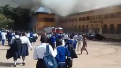 The fire incident at Mwanga High School. Credit: CENCO