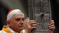 Cardinal Joseph Ratzinger at the Easter Vigil in St. Peter's Basilica on March 26, 2005, in Vatican City. / Photo by Franco Origlia/Getty Images