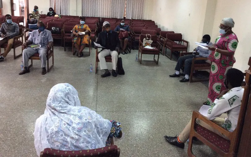 Representatives of Faith-Based Groups at a Stakeholders’ Meeting on COVID-19 Response in the Greater Accra Region at the Christ the Kind Parish, Accra on July 2, 2020. / Global Newswatch Media and Communications