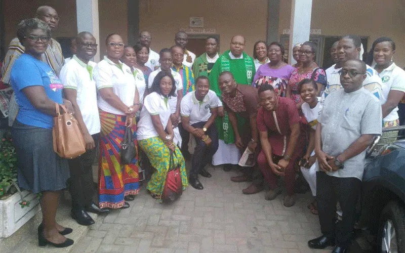 Some Catholic Health Professionals at the St. Maurice Parish, La, Accra during the commemoration of World Day of the Sick in 2019. / Damian Avevor